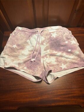 Wild fox Women's Lavender Tie-Dye Star Lounge Shorts